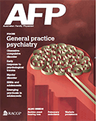 AFP Cover - General practice psychiatry