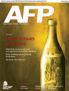 AFP Cover - Current issues in alcohol