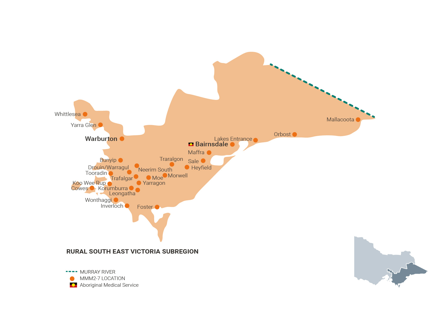 Rural South East Victoria subregion