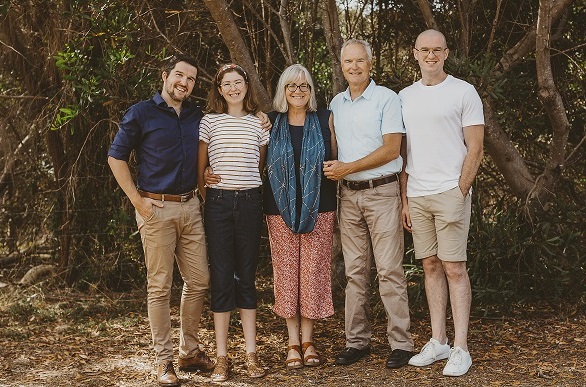 Lucas, Myf, Clare, Bryn and David Parry