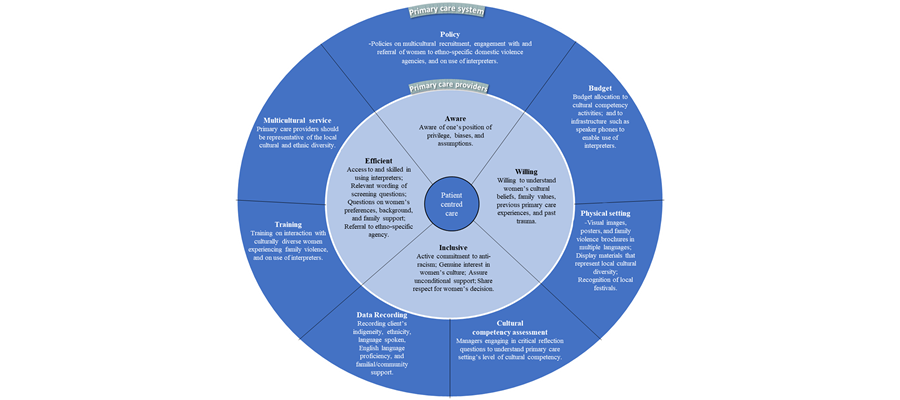 Figure 17.1. Culturally competent primary care response to family violence<sup>15</sup>