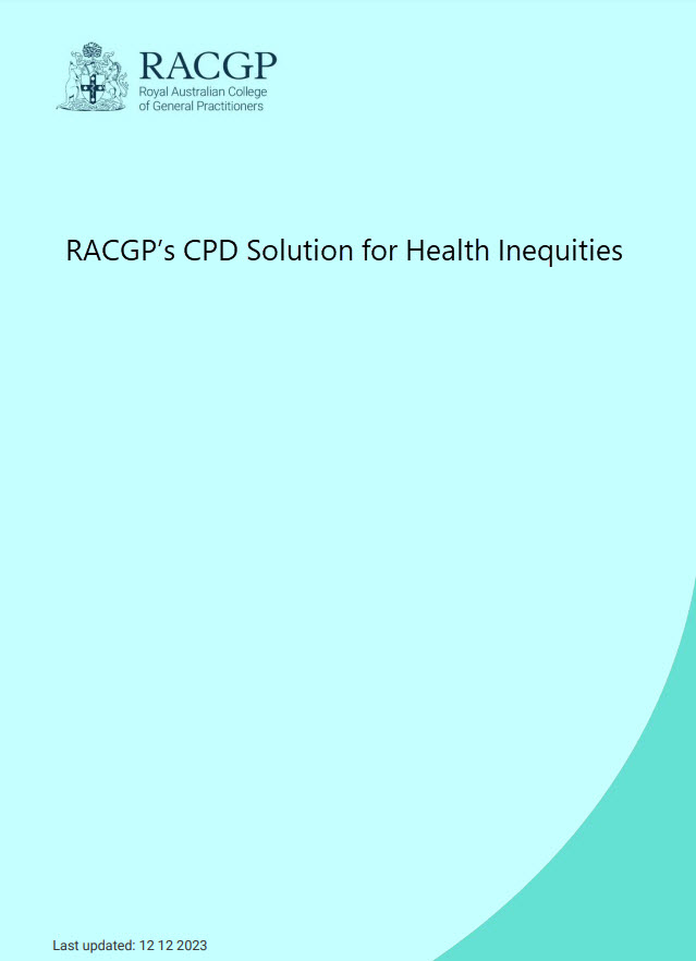 RACGP’s CPD solution for addressing health inequities