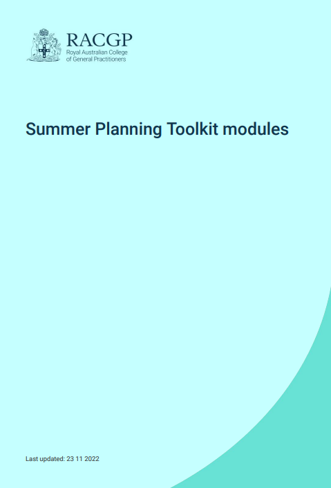 Summer Planning Toolkit modules