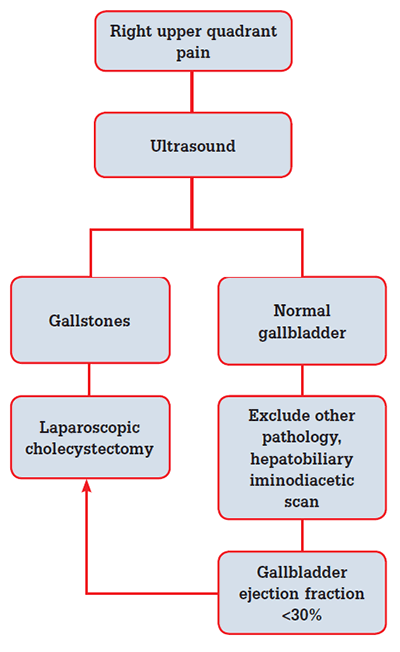 Figure 1. Management of patients presenting with biliary pain