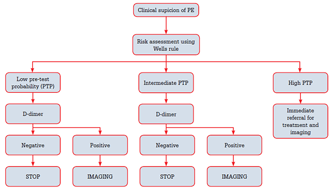 Figure 1. Suspicion of PE assessment pathway