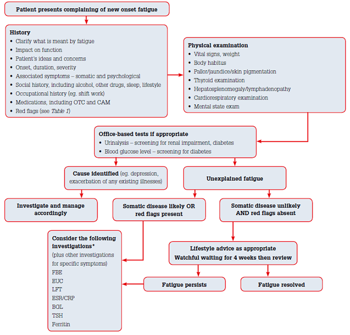 Figure 1. Australian guidelines for investigation of fatigue