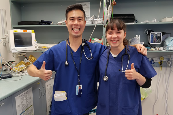 Dr David Lam and his colleague
