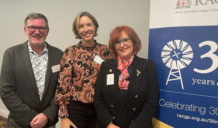 RACGP SA&NT Chair Dr Danny Byrne, NT Faculty Manager Judith Oliver, and RACGP President Adjunct Professor Karen Price