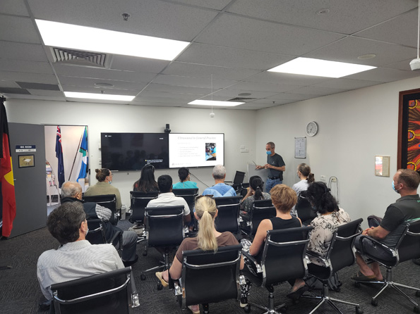 At the Introduction to point-of-care ultrasound workshop in Darwin