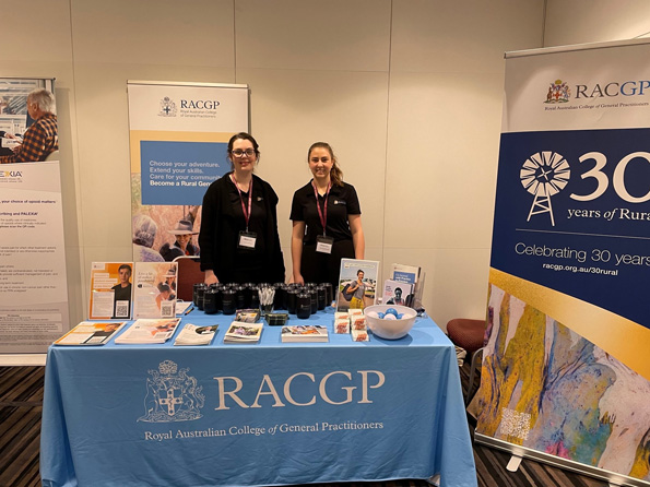 Amy Freeman and Danielle Pascoe at the Rural Doctors Association of South Australia Masterclass in Adelaide